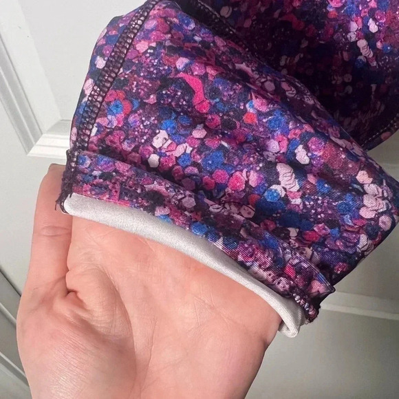 Peloton Cycle x Terez Active Leggings Logo Purple Speckles Womens Size M - Picture 9 of 14